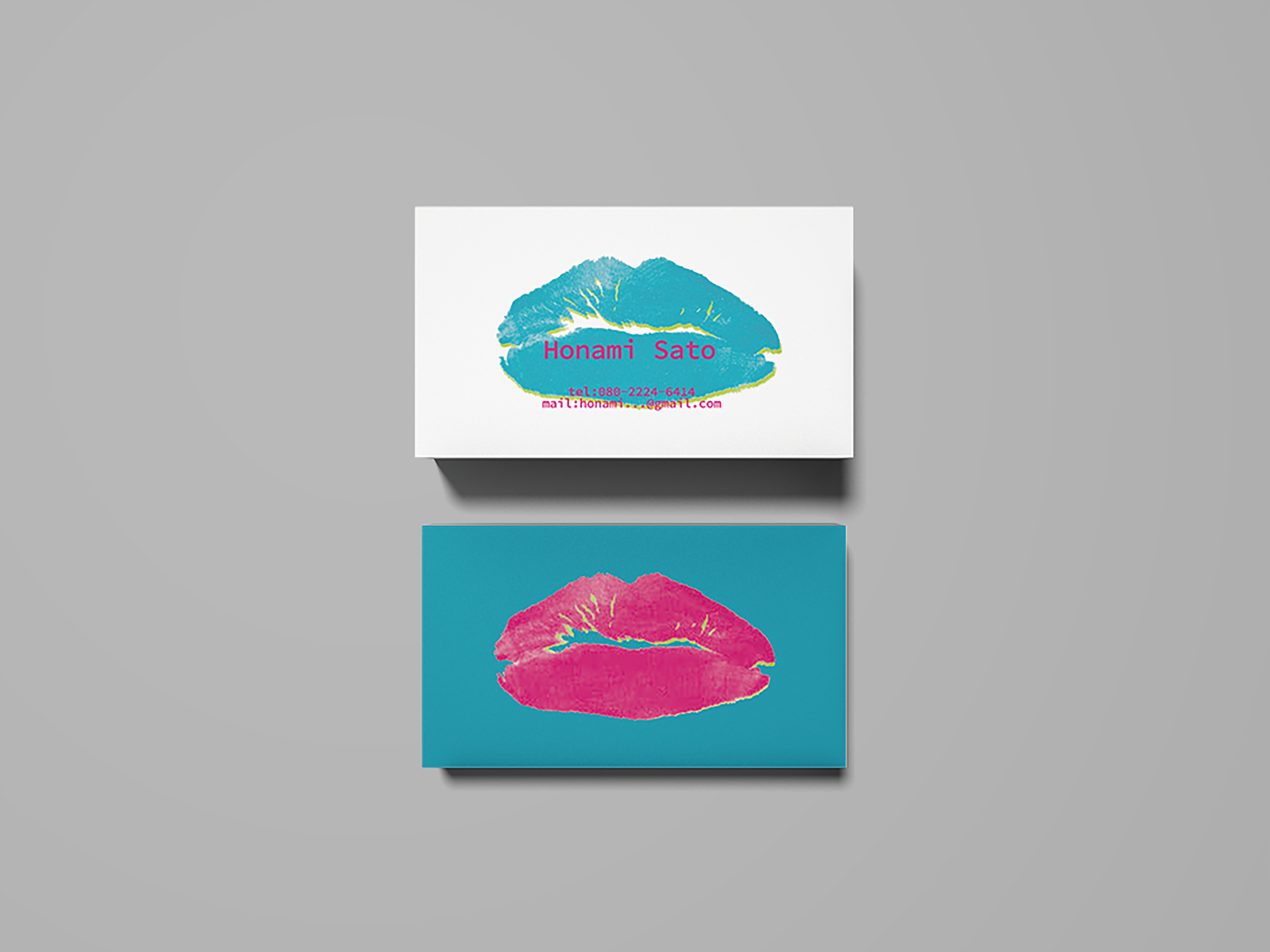 自分の名刺のモックアップ